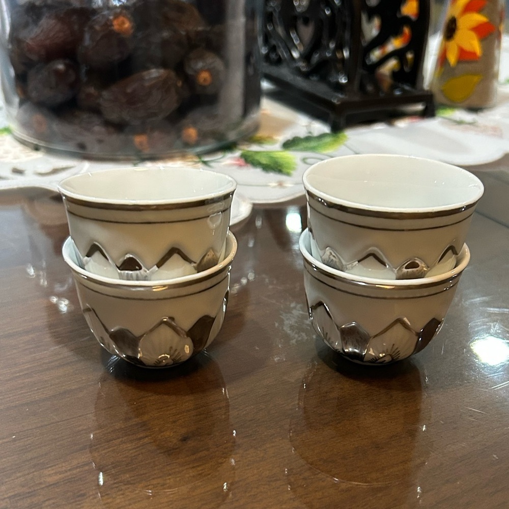 Qawah Cups Traditional Arabic Coffee Cups set of 4